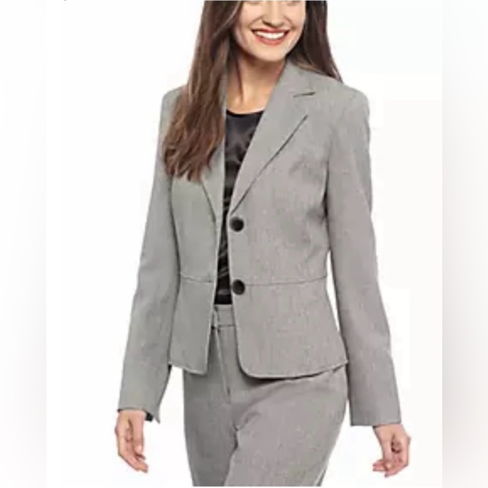 KASPER Women’s Tailored Blazer 2 Button Light Gray Size 4